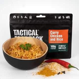 Maistas kelionėms | Maistas kelionėms Tactical Foodpack vištienos troškinys su ryžiais ir kariu 100g 10248