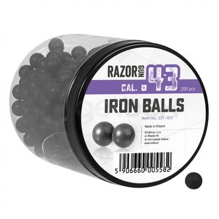 Šoviniai | Guminiai-metaliniai kamuoliukai RazorGun kal.43 200 vnt.