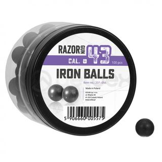 Šoviniai | Guminiai-metaliniai kamuoliukai RazorGun kal.43 100 vnt.