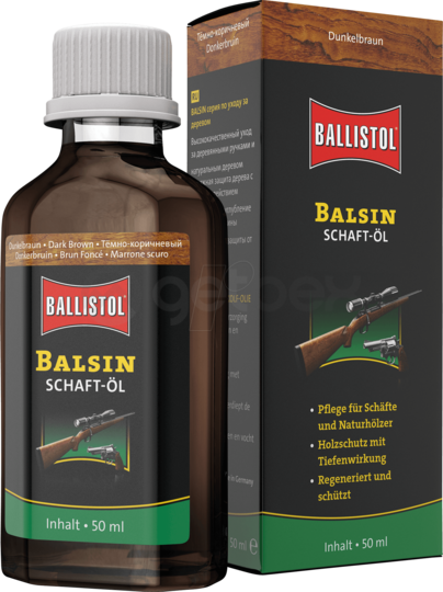 Ginklų priežiūra | Tepalas buožei Ballistol Balsin 50ml (tamsiai rudas) 23150