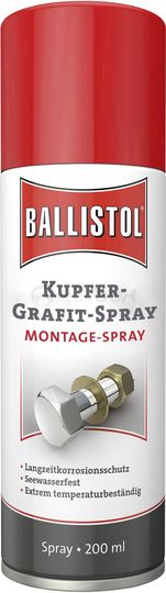 Ginklų priežiūra | Vario-grafito purškalas Ballistol Montage Spray, 200ml 25200