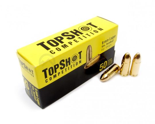Šoviniai | Šoviniai TopShot kal. 9mm Luger FMJ 8g (50vnt.)